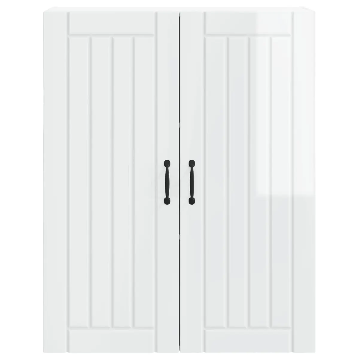 Wall Cabinet High Gloss White 80 x 31 x 100 cm Engineered Wood