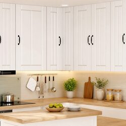 Modern White Wooden Corner Cabinet for Kitchen Storage