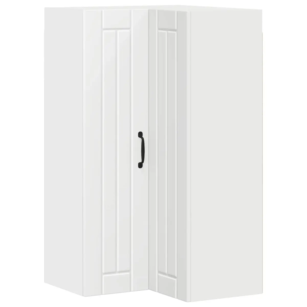 White Wooden Corner Cabinet for Kitchen Storage
