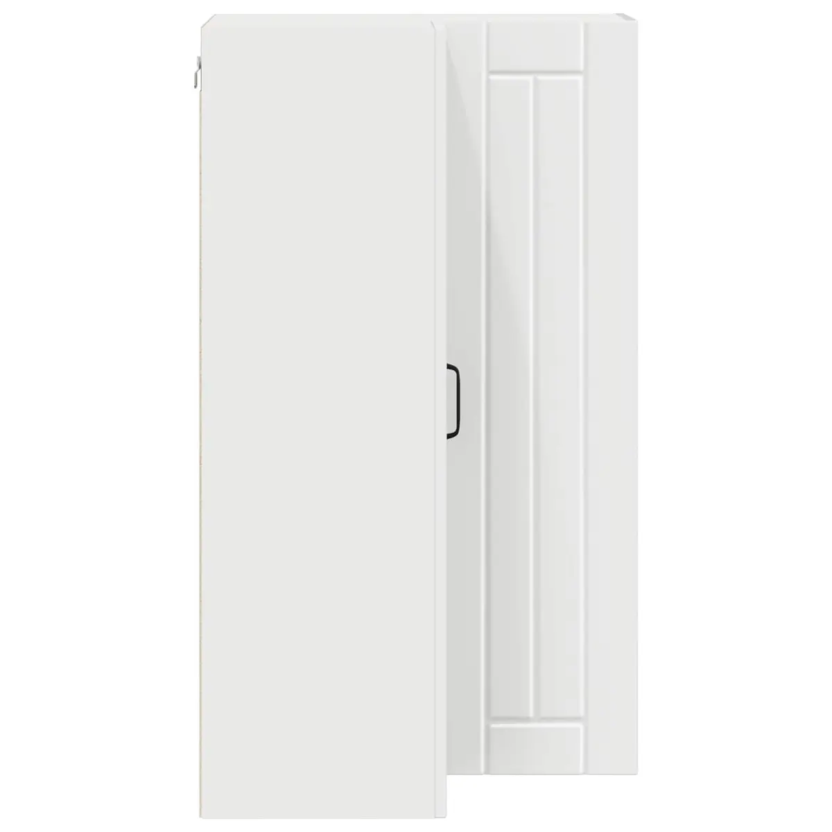 White Wooden Corner Cabinet for Kitchen Storage