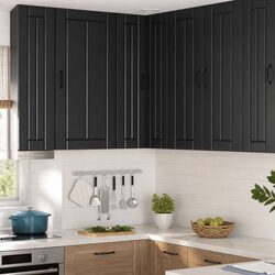 Stylish Black Corner Kitchen Cabinet for Modern Spaces