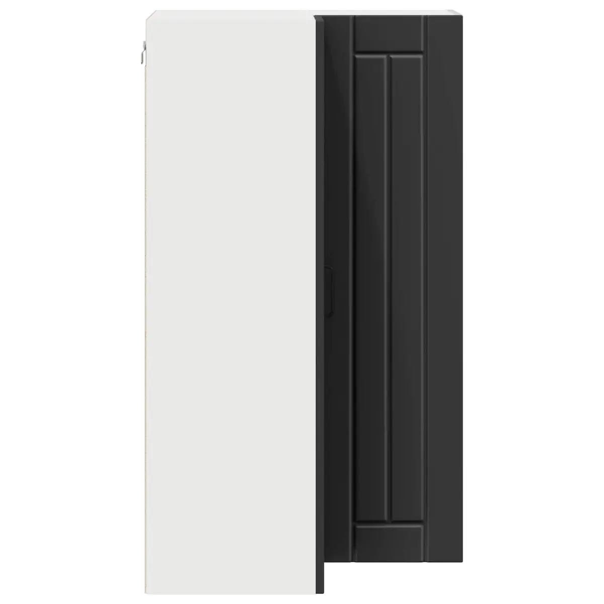Wall Corner Kitchen Cabinet Storage Cupboard Black Modern Furniture 57x57x100cm
