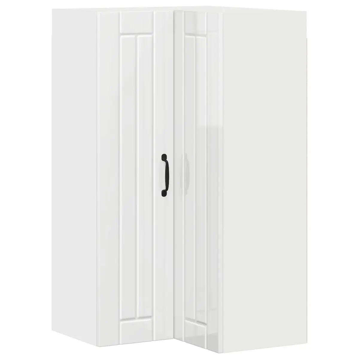 High Gloss White Corner Wall Cabinet for Kitchen