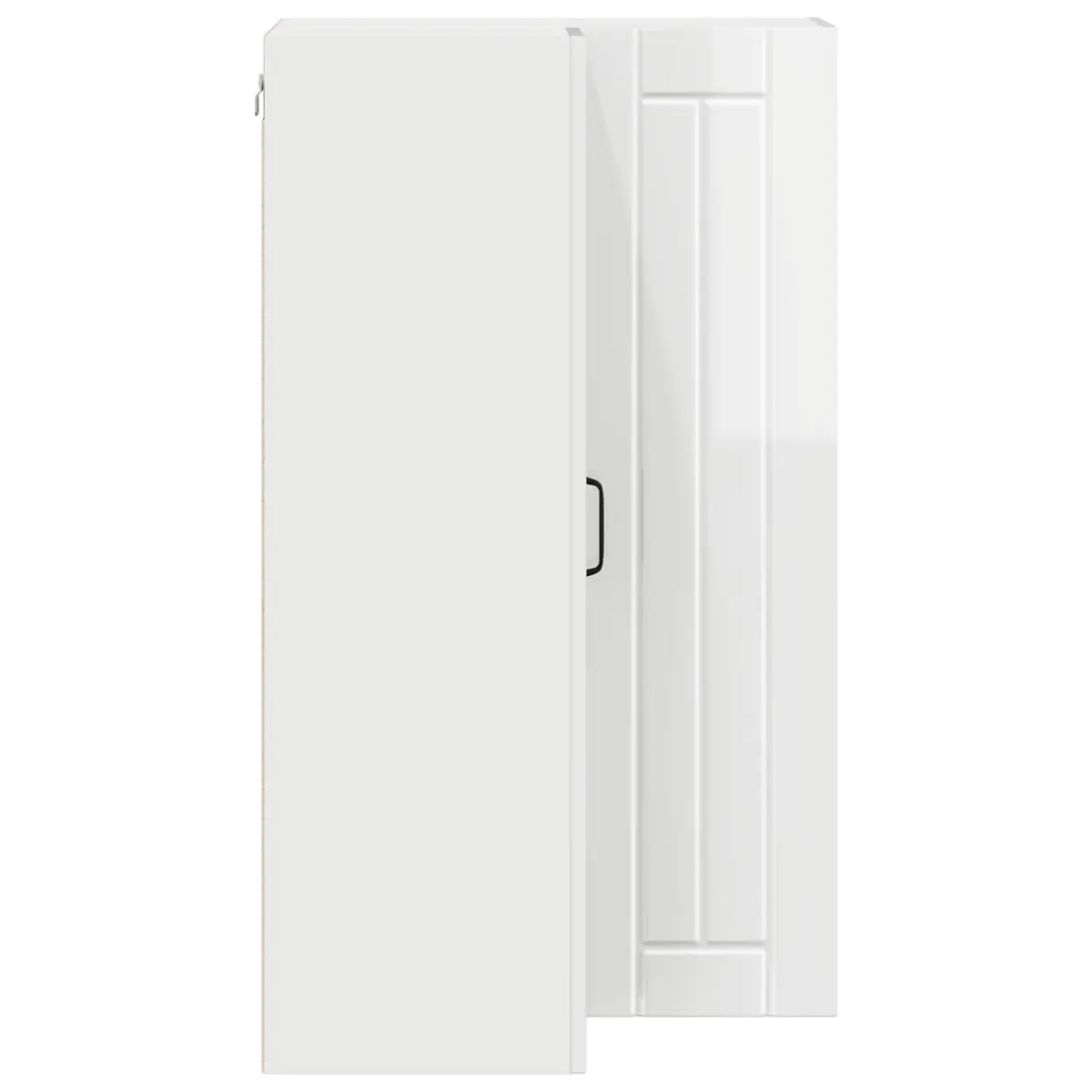 High Gloss White Corner Wall Cabinet for Kitchen