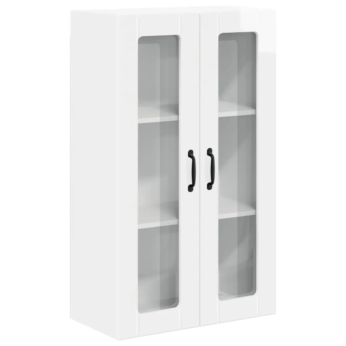 High Gloss White Wall Glass Cabinet for Kitchen