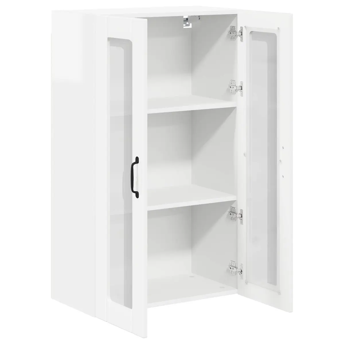 High Gloss White Wall Glass Cabinet for Kitchen