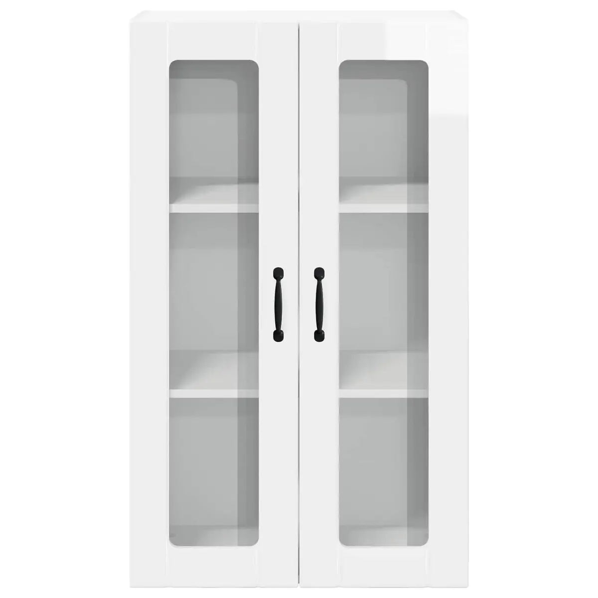 High Gloss White Wall Glass Cabinet for Kitchen