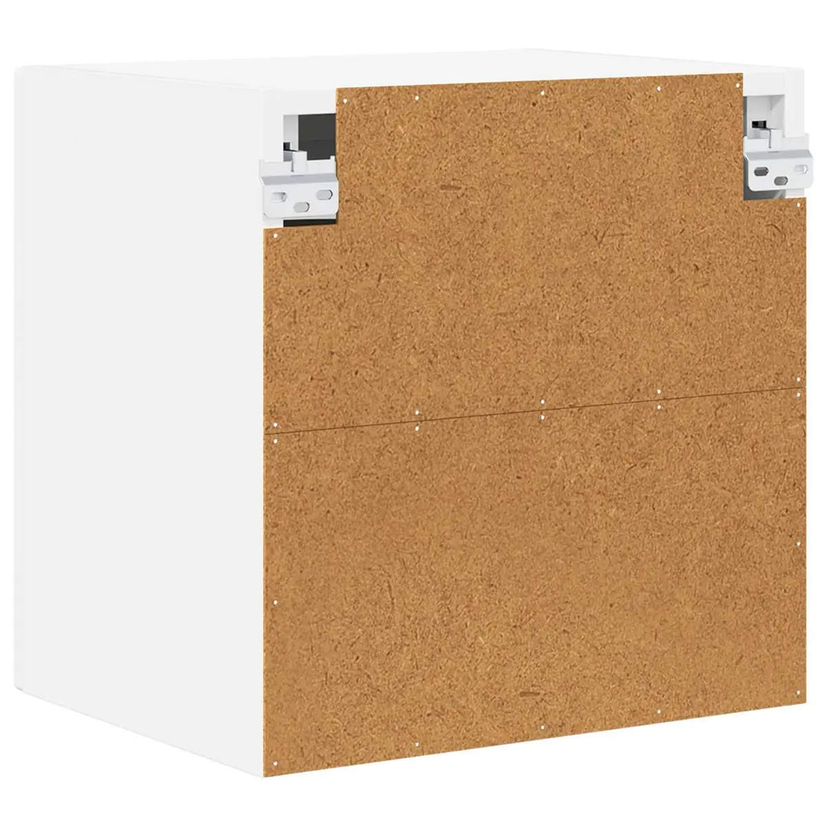 Wall Glass Cabinet White Engineered Wood 40x31x40cm