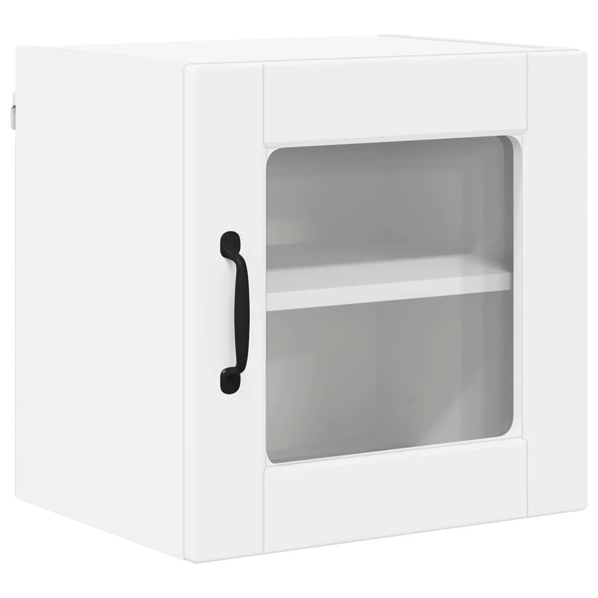 Wall Glass Cabinet White Modern 40 x 31 x 40 cm Engineered Wood 2 Piece