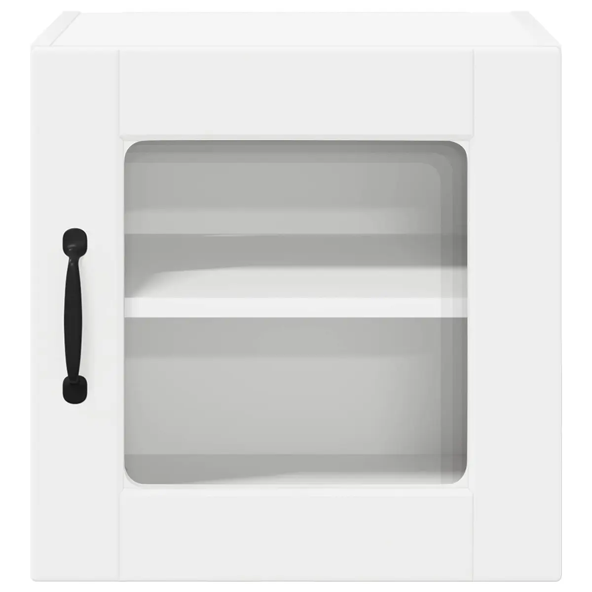 Wall Glass Cabinet White Modern 40 x 31 x 40 cm Engineered Wood 2 Piece