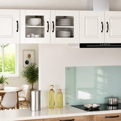 Elegant High Gloss White Wall Glass Cabinet 40x31x40cm