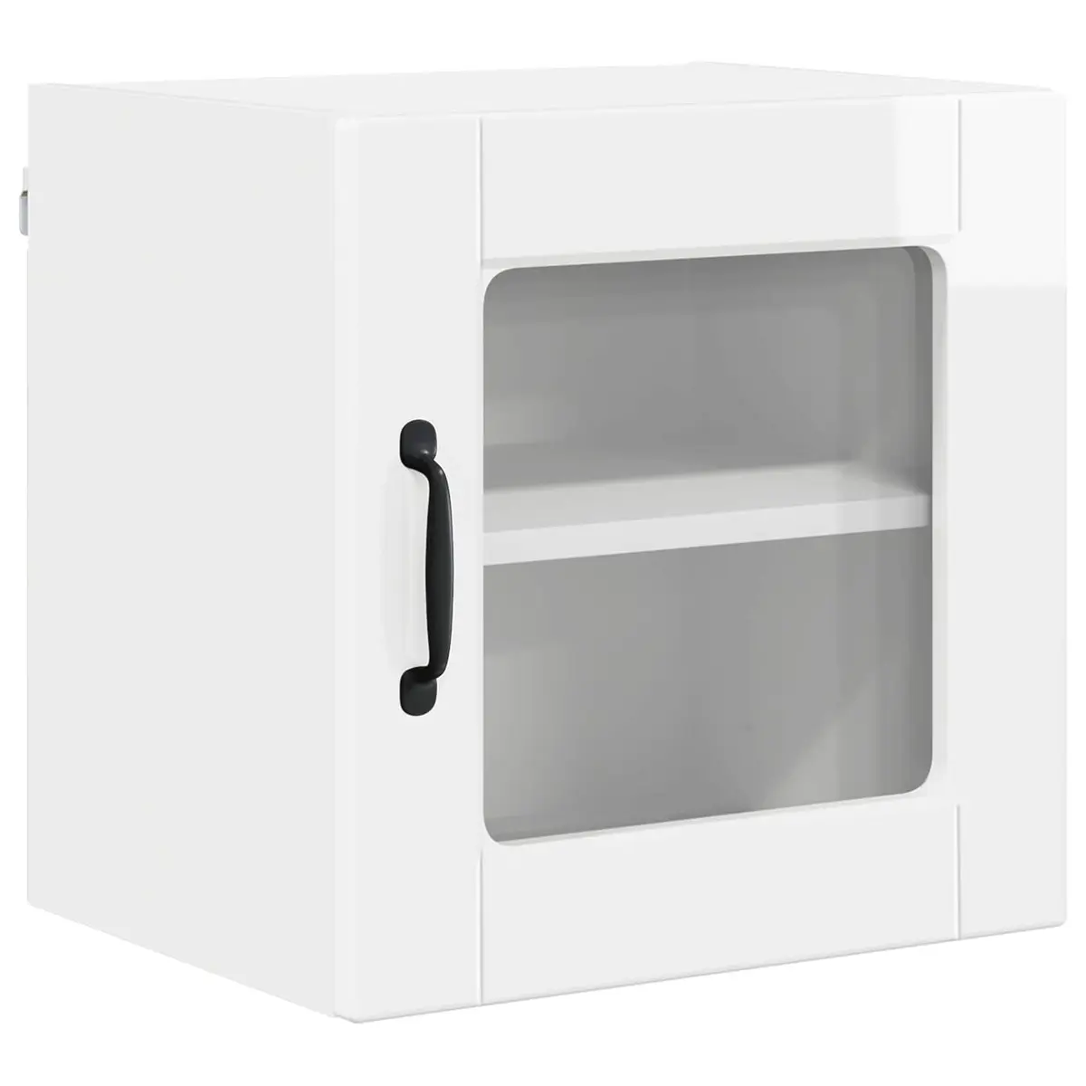 High Gloss White Wall Glass Cabinet 40x31x40cm