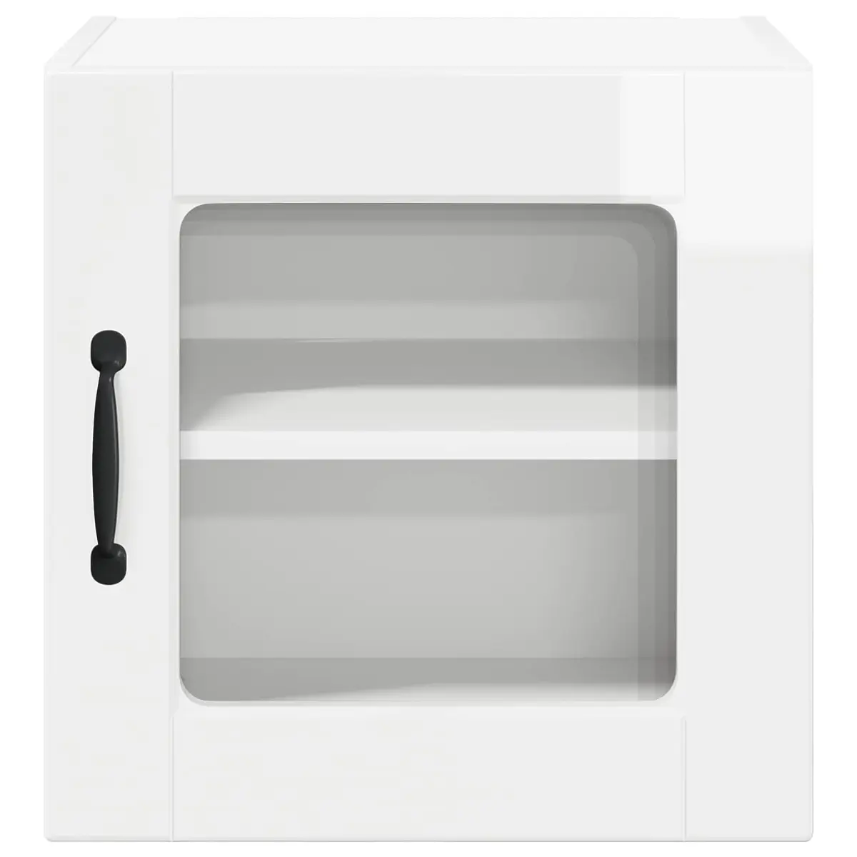 High Gloss White Wall Glass Cabinet 40x31x40cm
