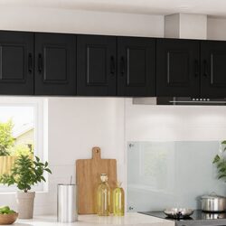 Black Wall Cabinet PORTO for Kitchen Storage 30 x 31 x 40 cm