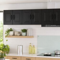 Contemporary Wall-Mounted Kitchen Cabinets, Black, 30 x 31 x 40 cm