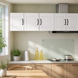 PORTO White Wall Cabinet for Modern Kitchen Storage