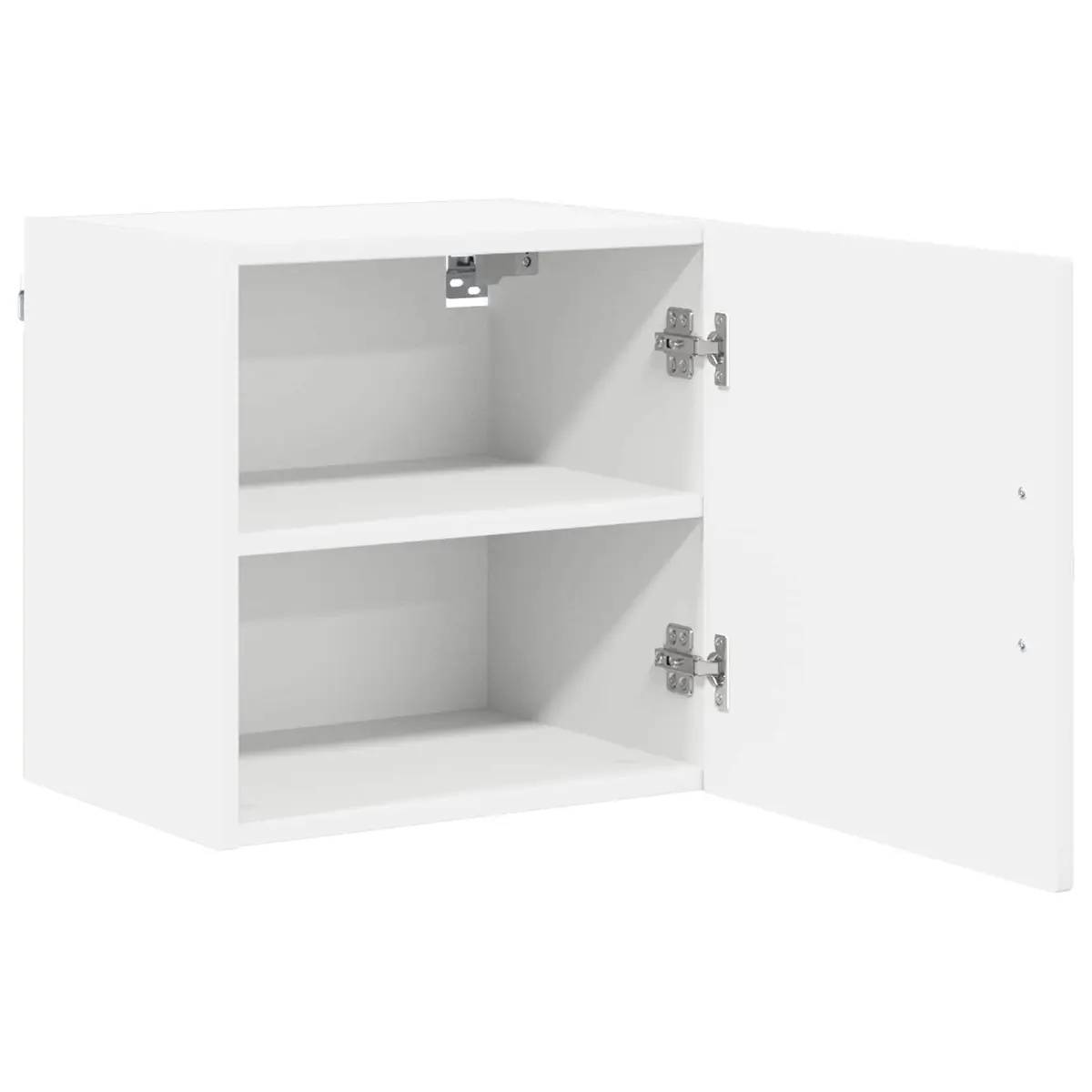 White Engineered Wood Wall Cabinet Set for Kitchen