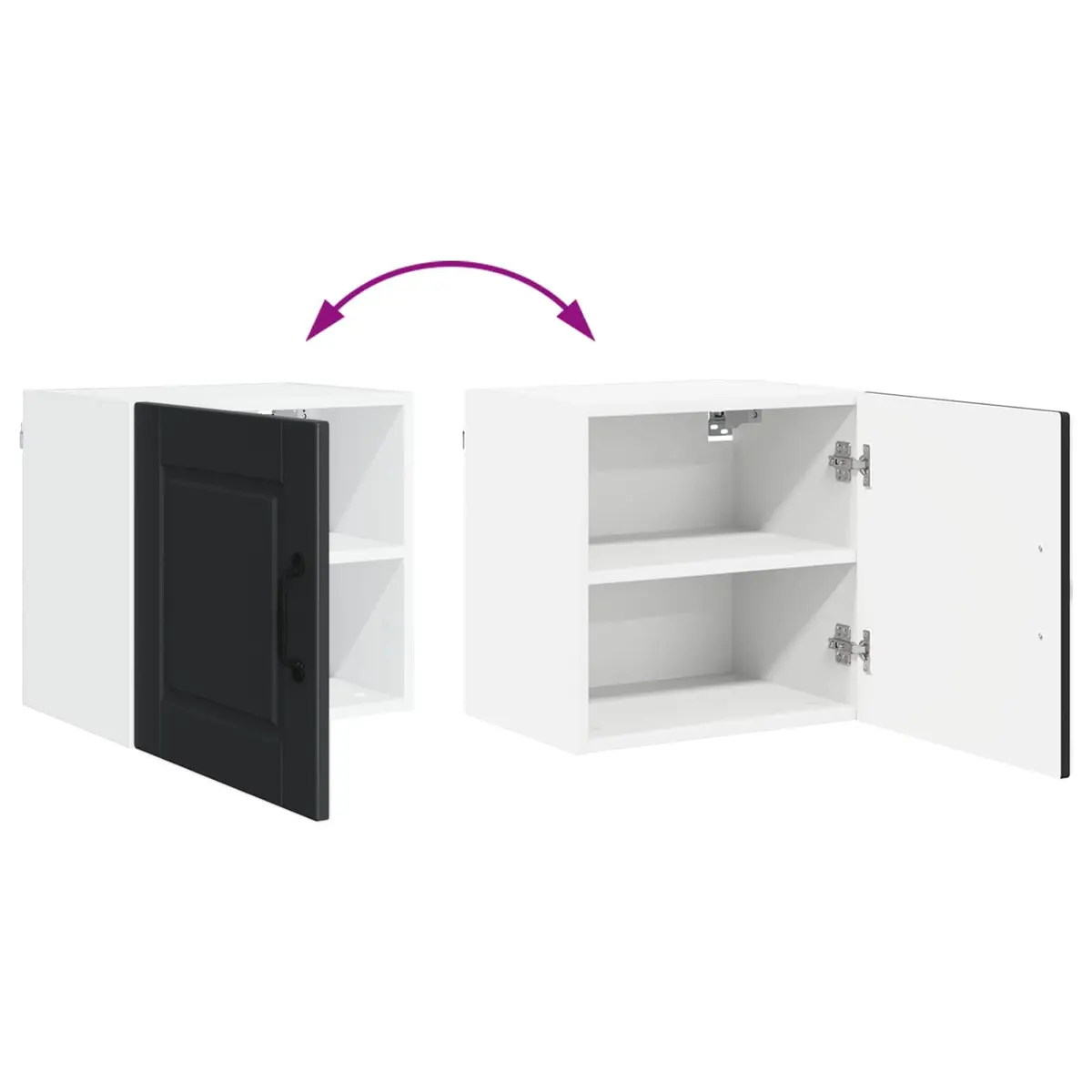 Wall Cabinet Black Engineered Wood 40x31x40 cm