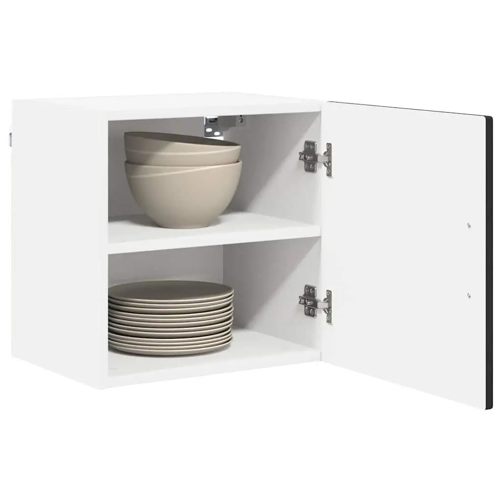 Wall Cabinet PORTO Black Kitchen Storage 2 Pieces 40 x 31 x 40 cm Engineered