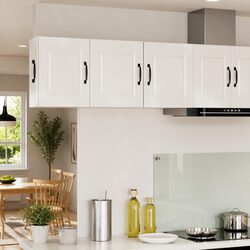 Stylish Wall Cabinet for Kitchen Storage in High Gloss White