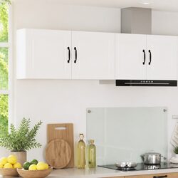 White Wall-Mounted Kitchen Cabinet for Organized Storage