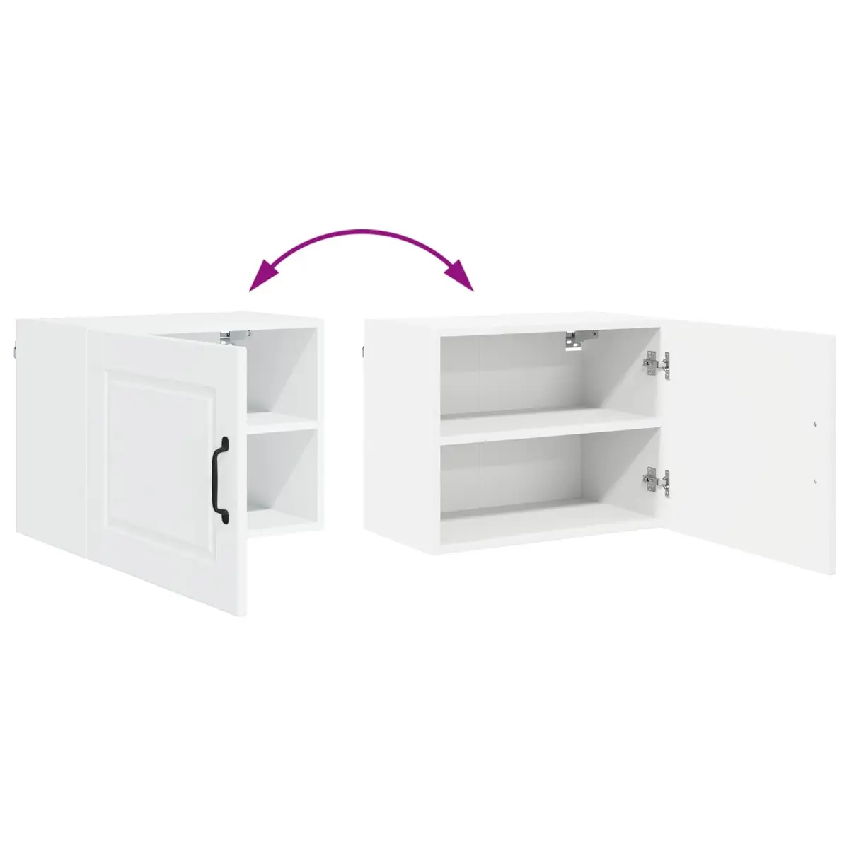 Wall Cabinet White 50 x 31 x 40 cm Engineered Wood Set of 2