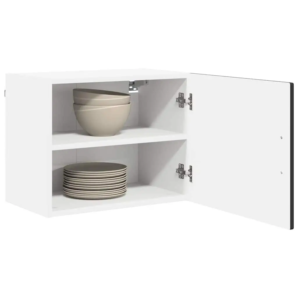Wall Cabinet Storage Black Engineered Wood 50 x 31 x 40 cm