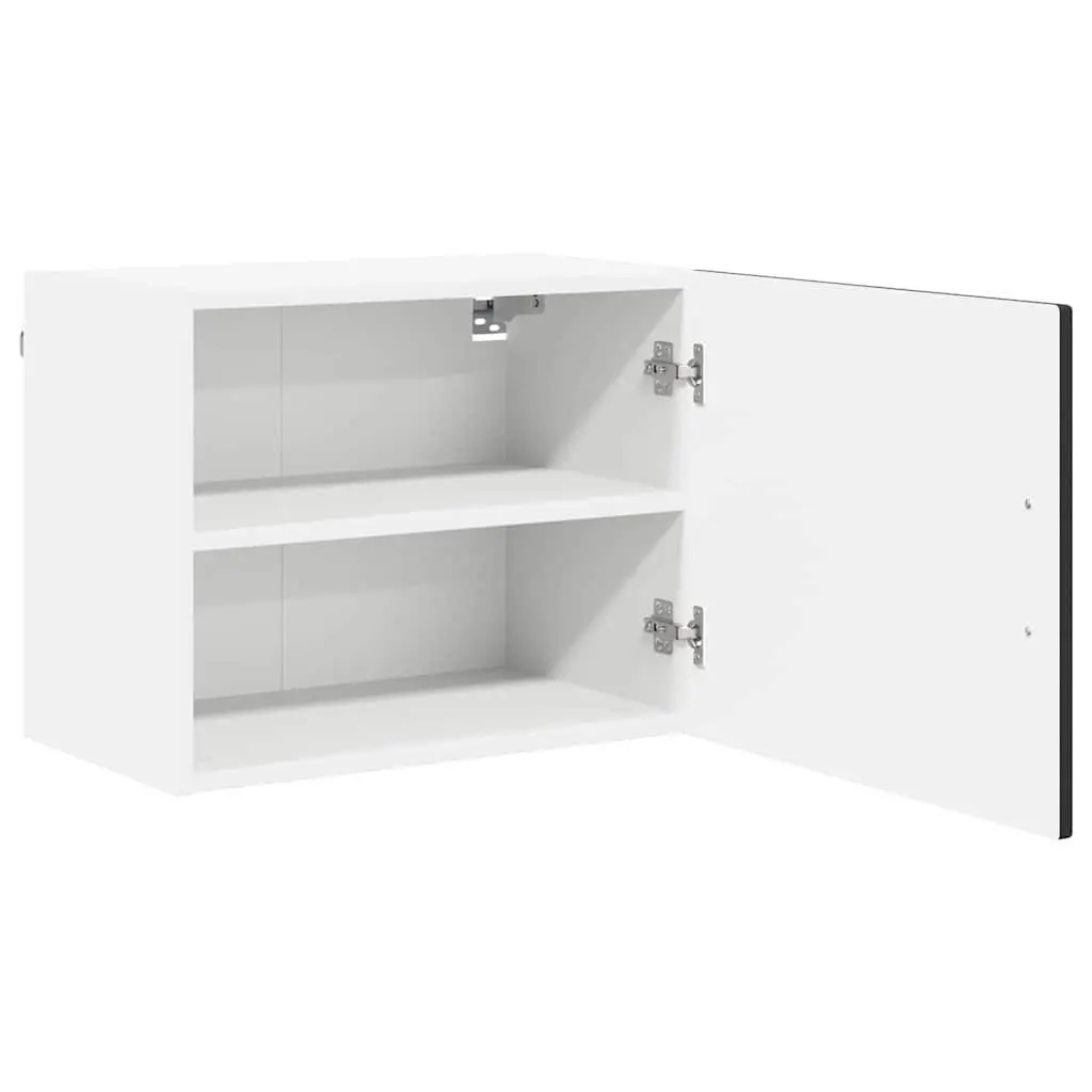 Wall Cabinet Storage Black Engineered Wood 50 x 31 x 40 cm
