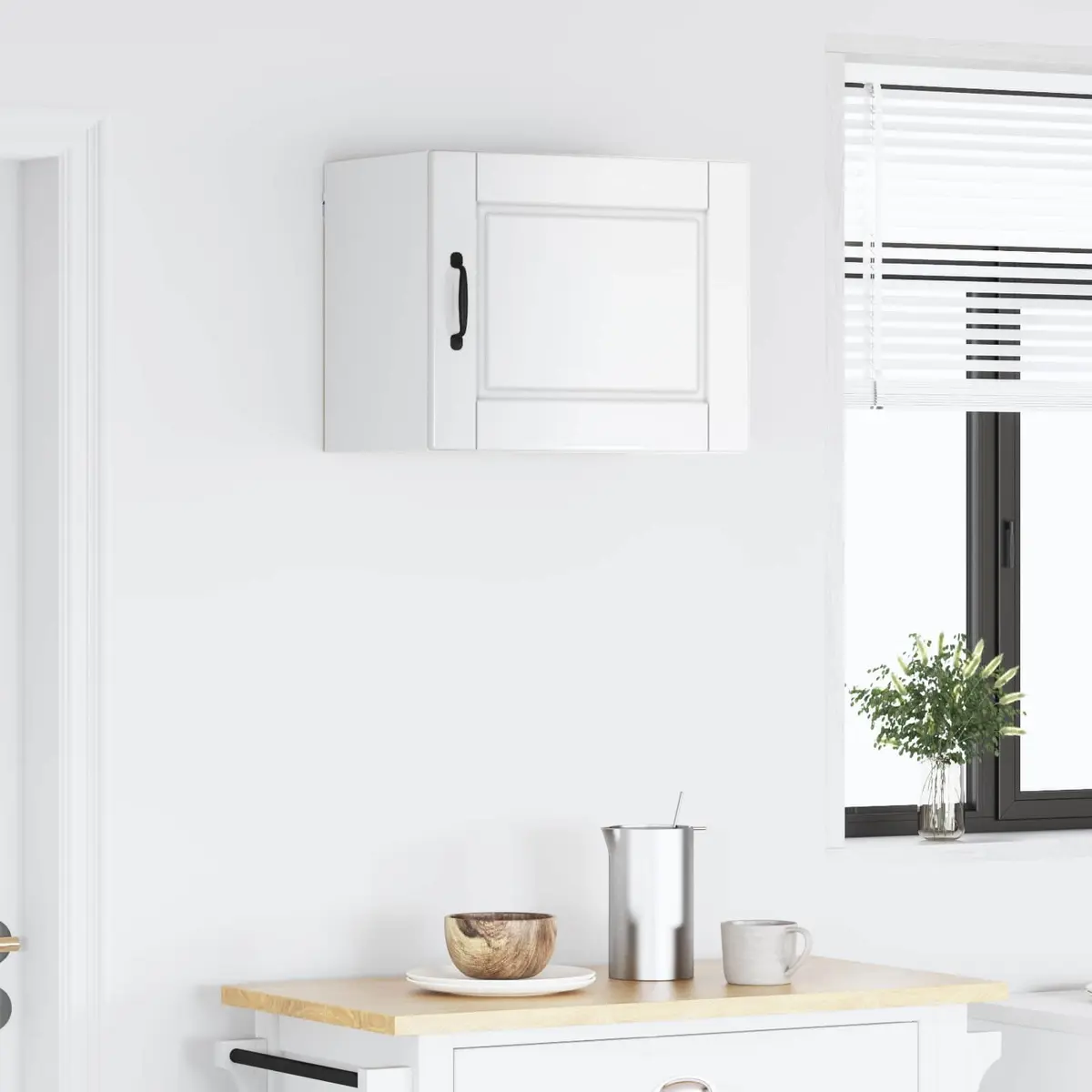 High Gloss White Wall Cabinet for Kitchen Storage