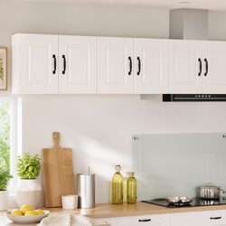 Wall Cabinet Porto 2 Pcs White Storage for Kitchen