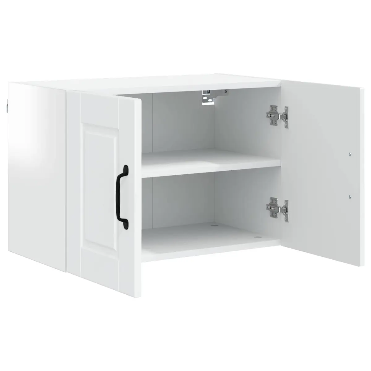 Wall Cabinet High Gloss White 60 x 31 x 40 cm Engineered Wood Kitchen Storage Shelves