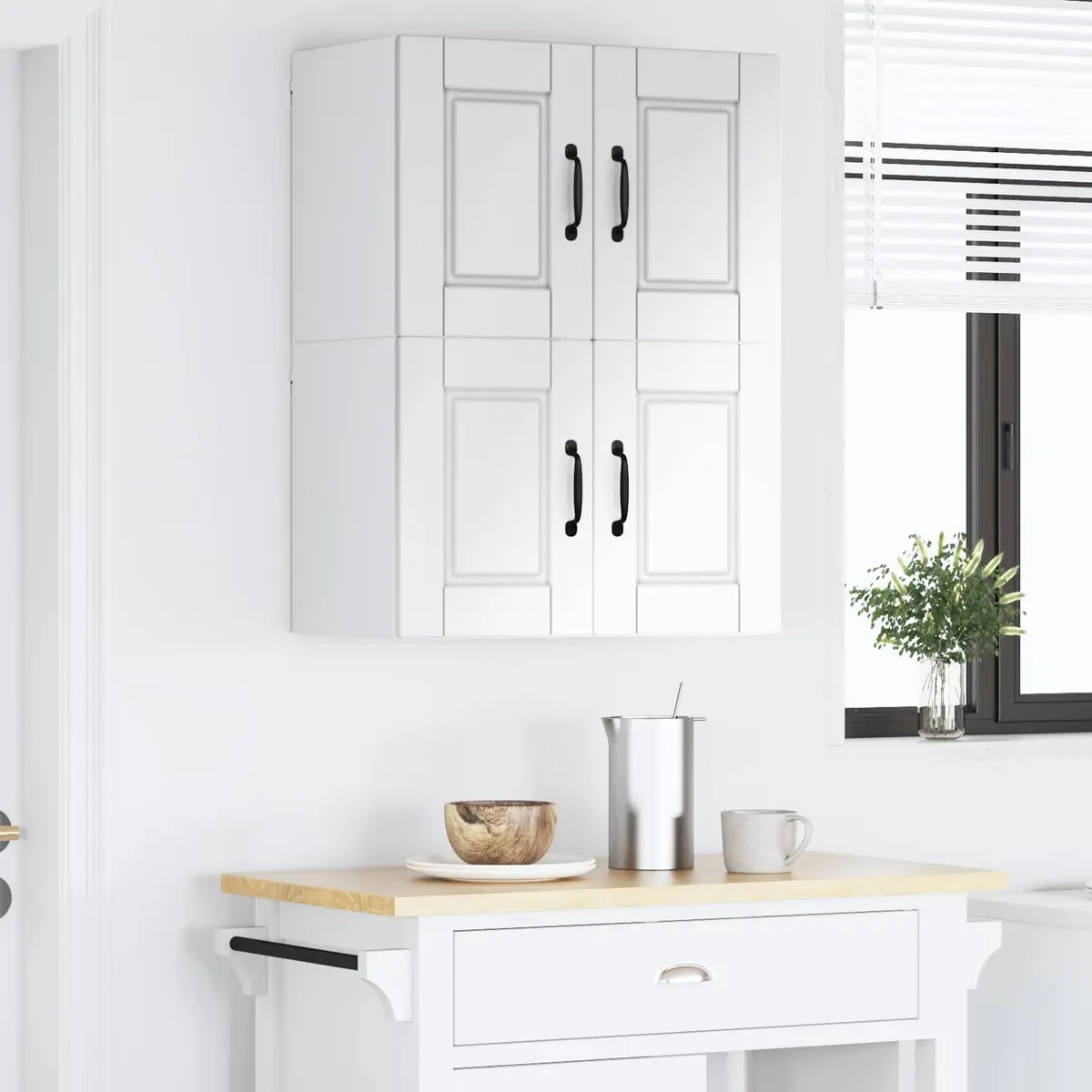 High Gloss White Wall Cabinet for Kitchen Storage