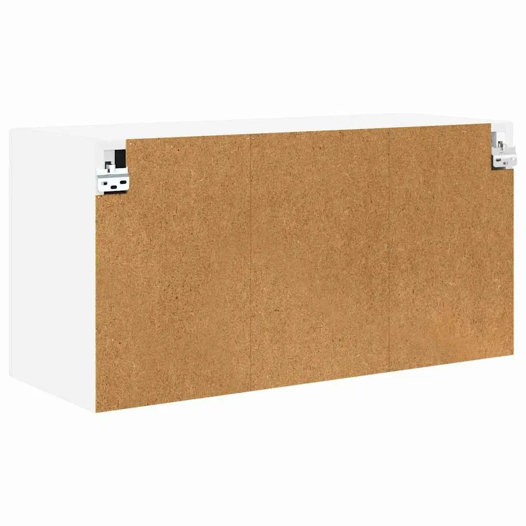 Wall Cabinet Kitchen Storage White 80x31x40cm Engineered Wood Shelves