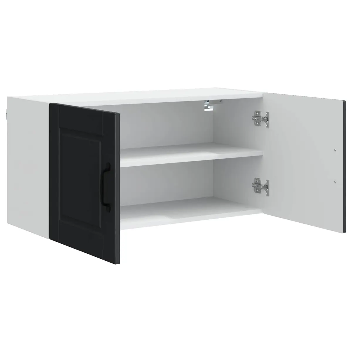 Black Wall-Mounted Kitchen Cabinet for Storage