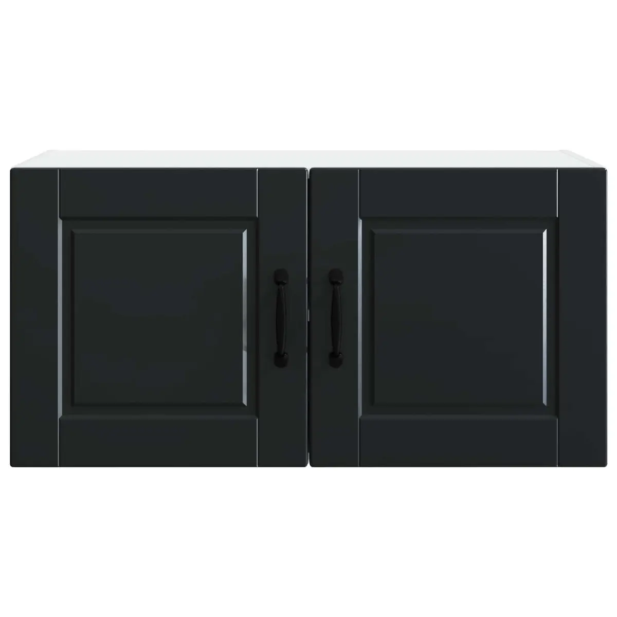 Black Wall-Mounted Kitchen Cabinet for Storage