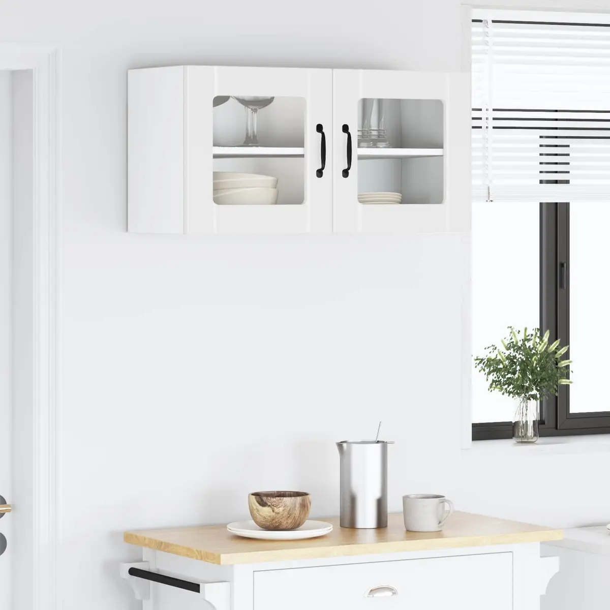 Wall Cabinet Storage Unit White 80x31x40cm Engineered Wood