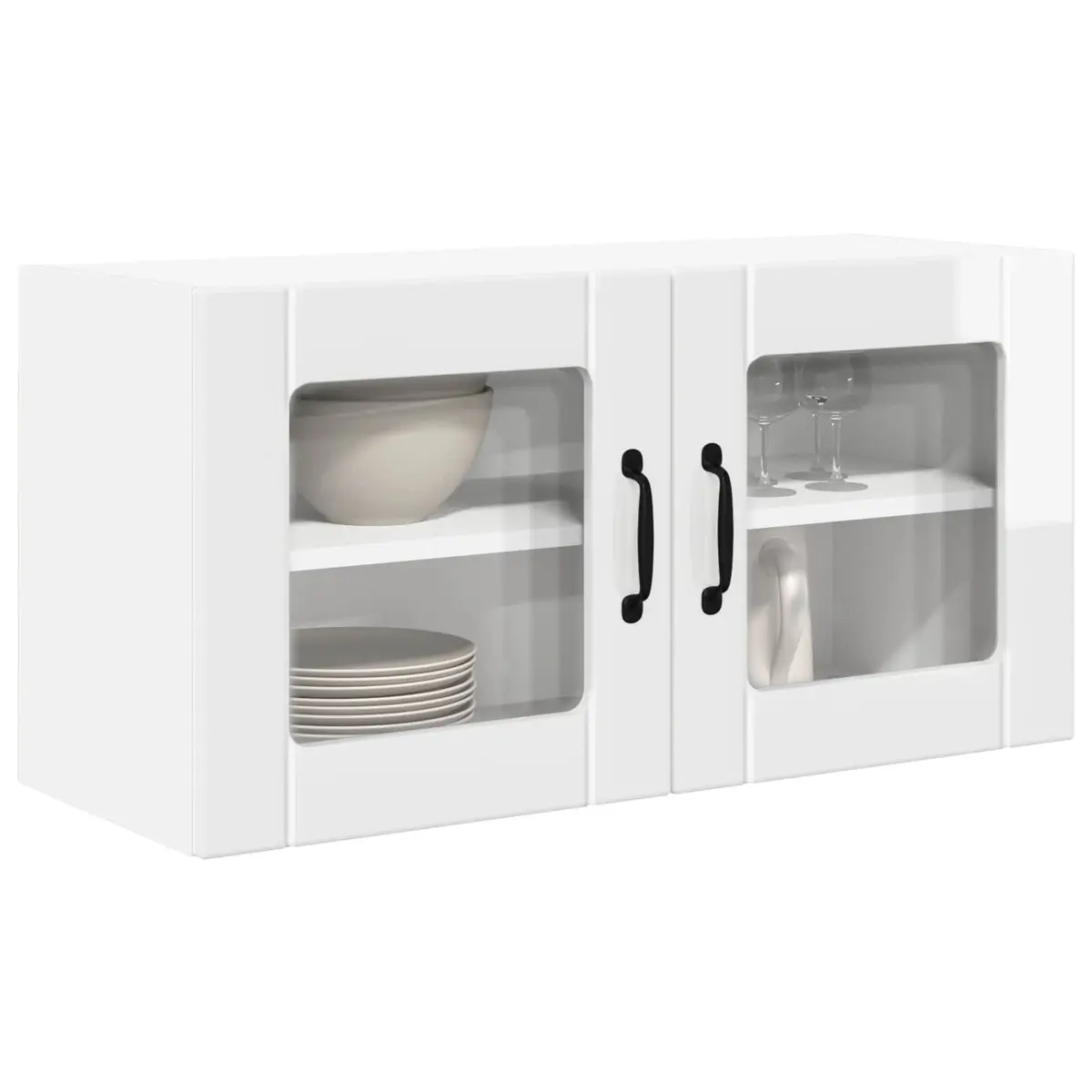 Wall Cabinet High Gloss White 80 x 31 x 40 cm Engineered Wood