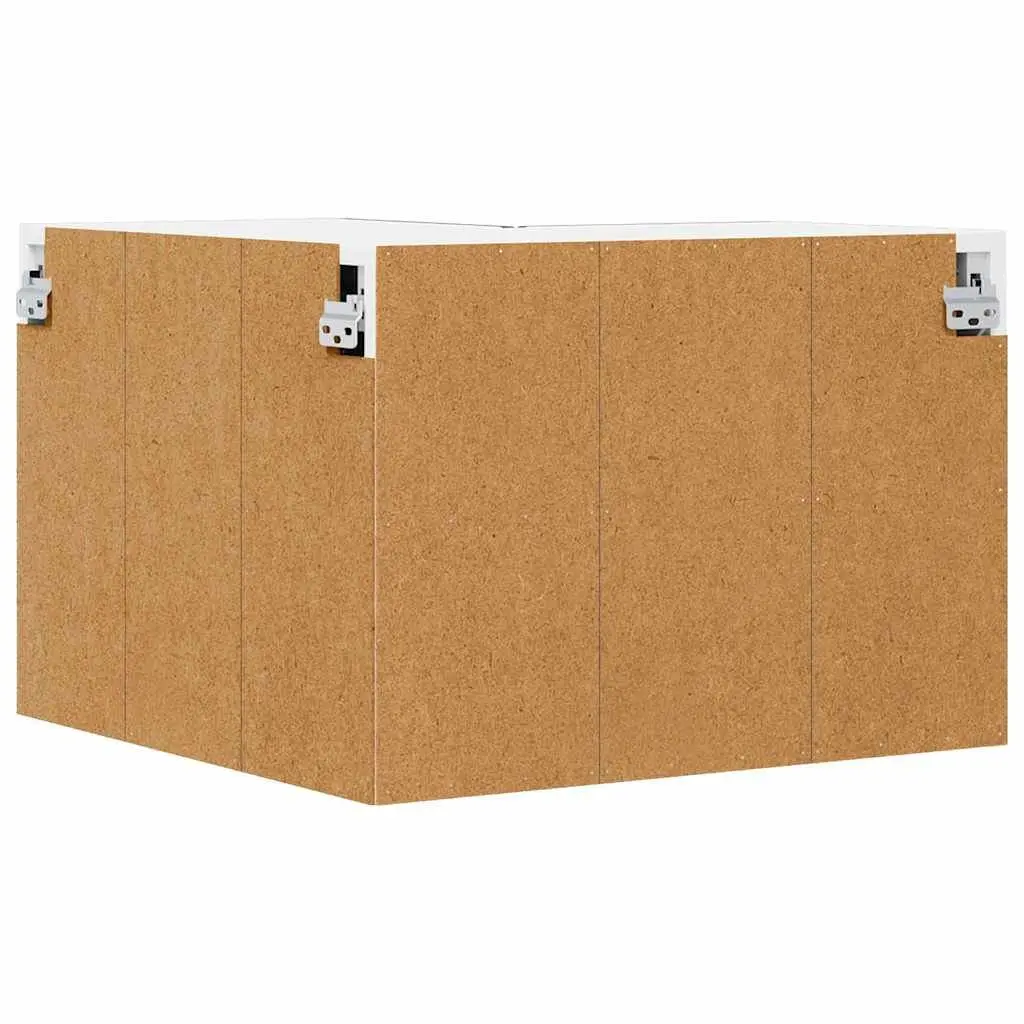 Black Wall-Mounted Corner Kitchen Cabinet with Shelves