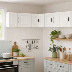 Modern High Gloss White Corner Kitchen Cabinet