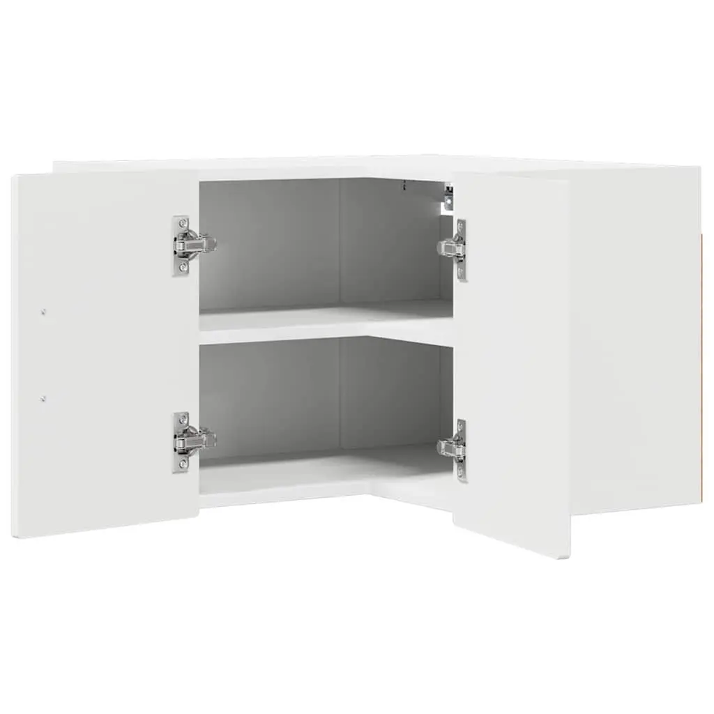 High Gloss White Corner Kitchen Cabinet
