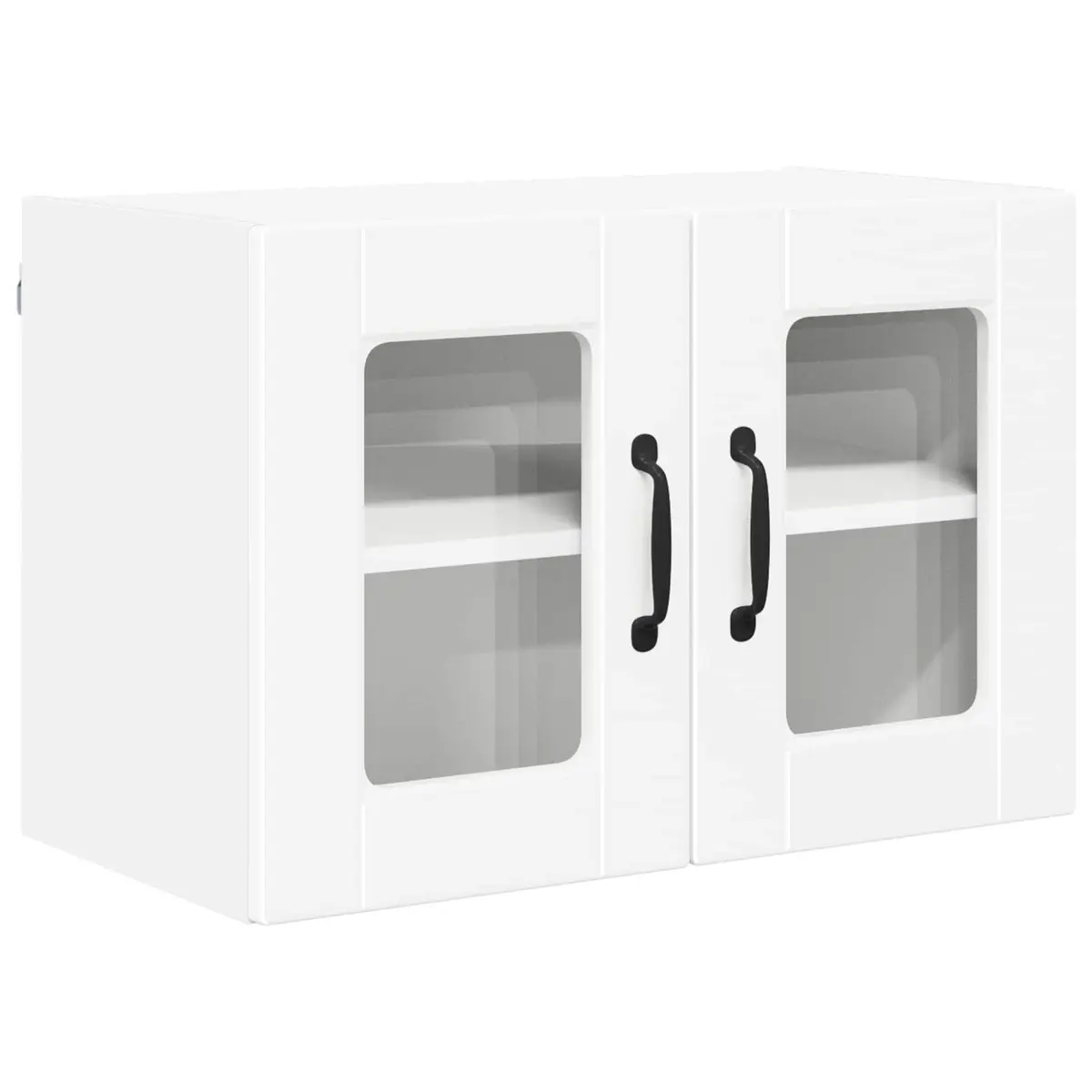 White Wall Glass Cabinet for Kitchen Storage 60x31x40cm