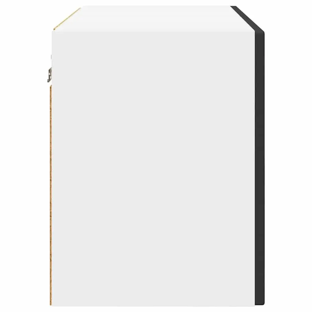 Wall Glass Cabinet Black Kitchen Storage 60 x 31 x 40 cm Engineered Wood Modern Shelving 2 Piece