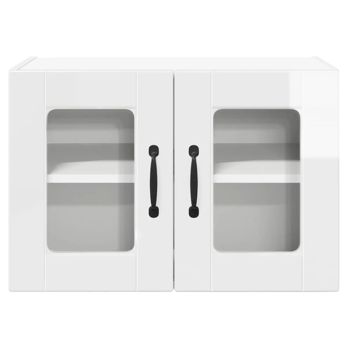 High Gloss White Wall Glass Cabinet for Kitchen Storage