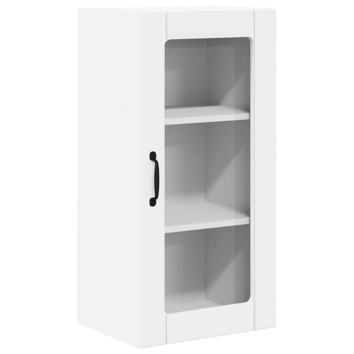 Wall Glass Cabinet White 40x31x80cm Engineered Wood