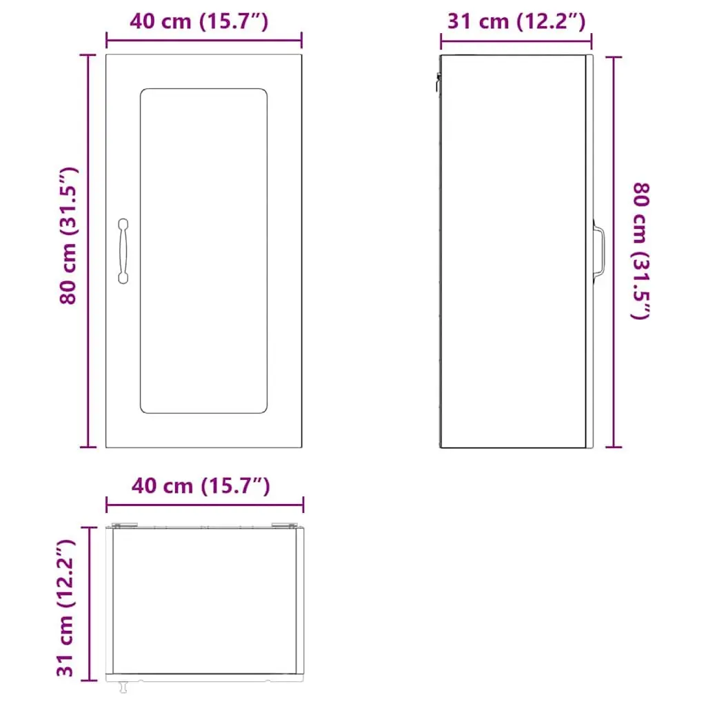 High Gloss White Wall-Mounted Kitchen Cabinet