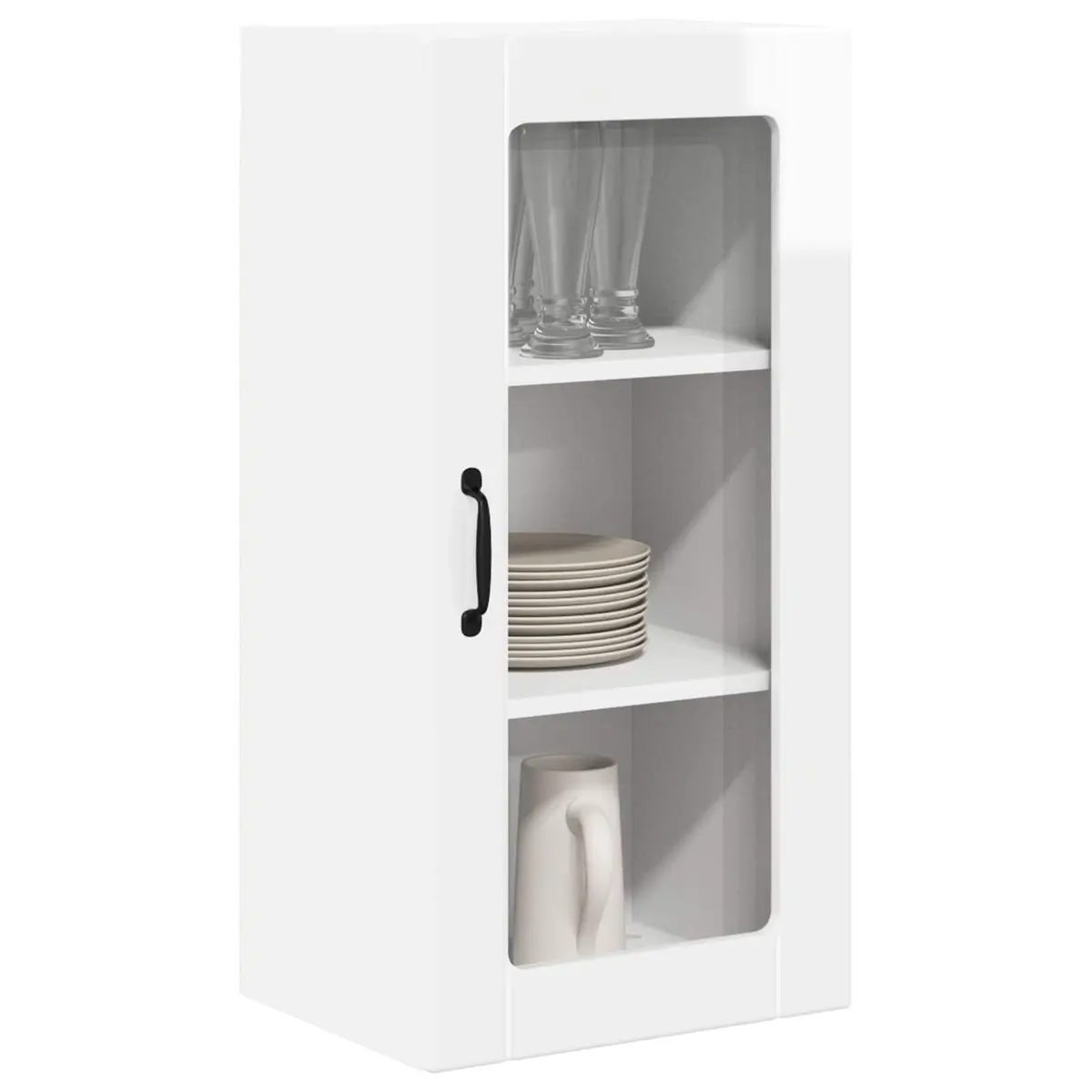 High Gloss White Wall-Mounted Kitchen Cabinet