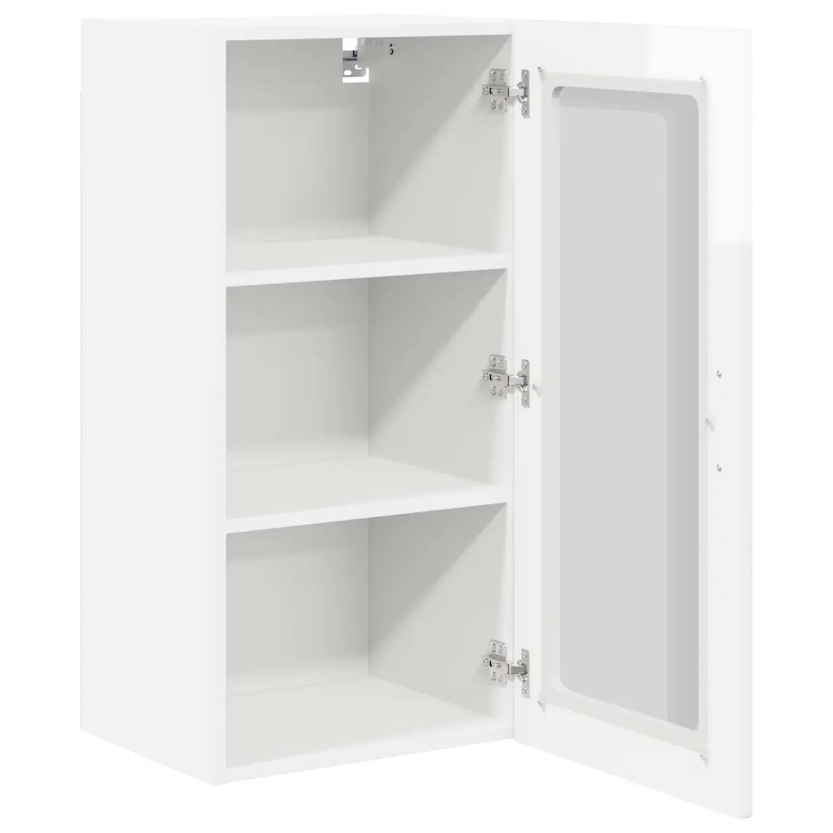 High Gloss White Wall-Mounted Kitchen Cabinet Set