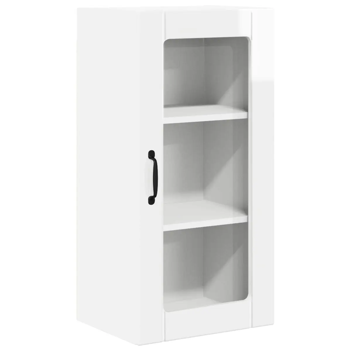 High Gloss White Wall-Mounted Kitchen Cabinet Set