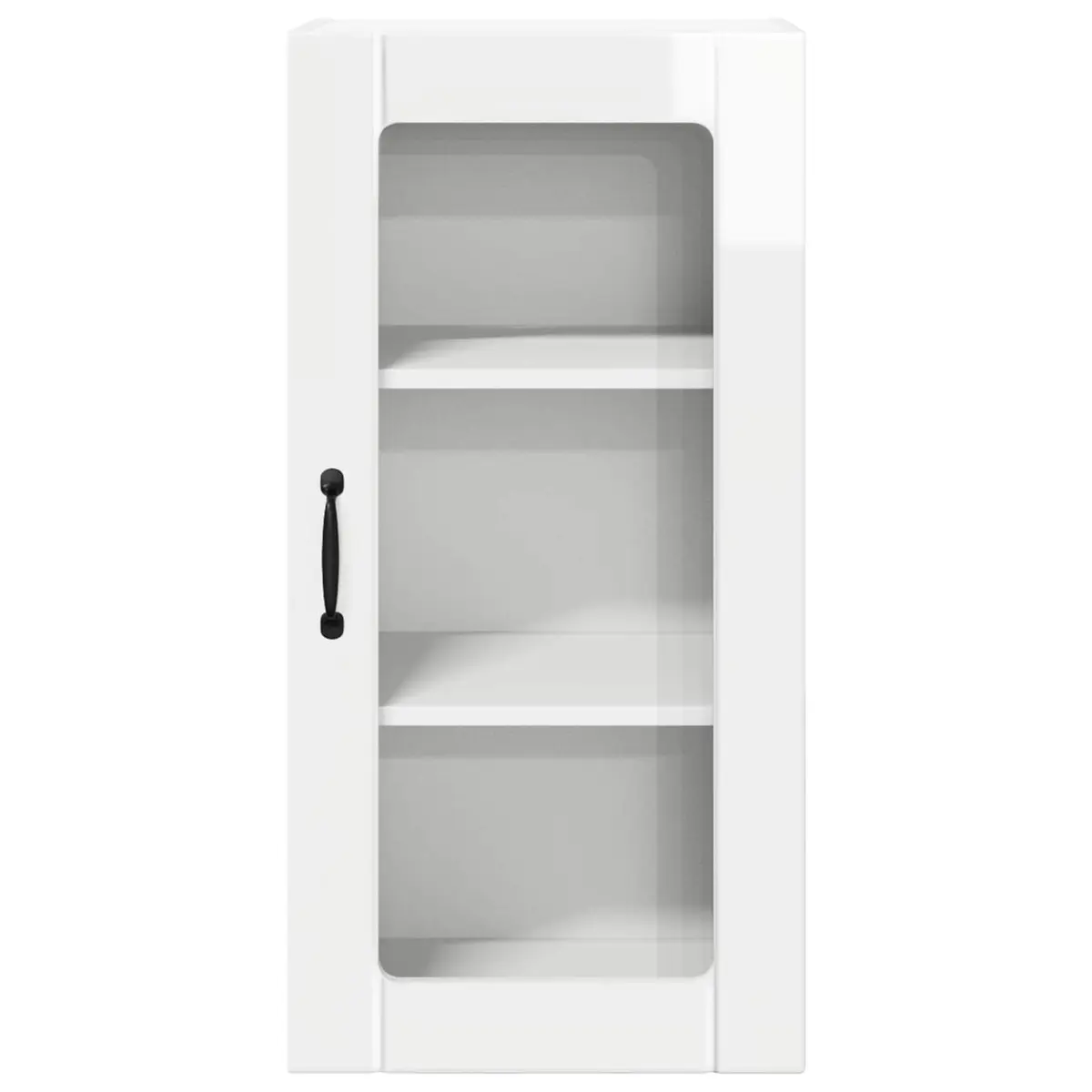 High Gloss White Wall-Mounted Kitchen Cabinet Set