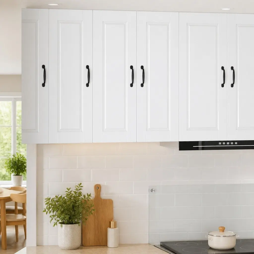 High Gloss White Wall Cabinets for Kitchen